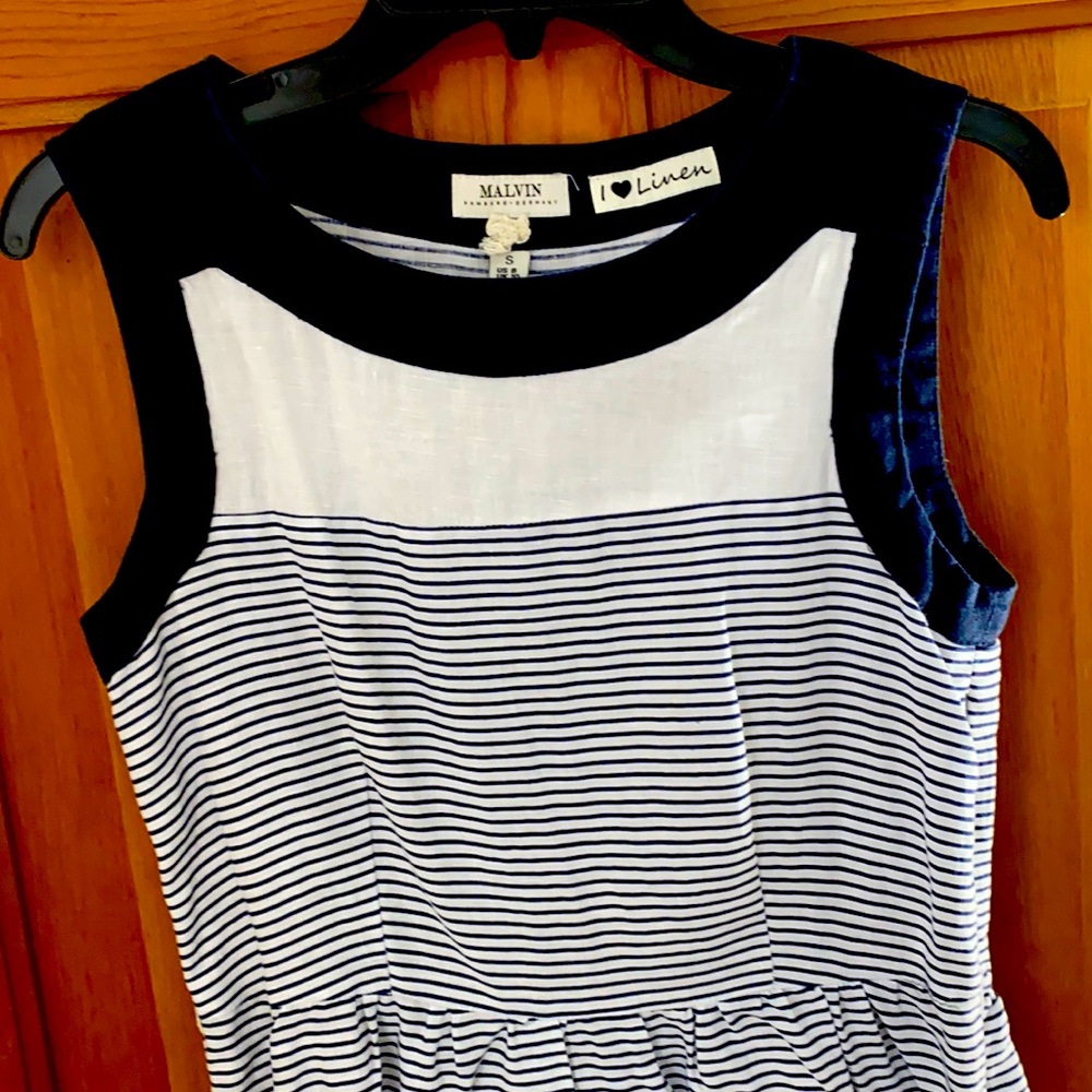 Malvin (of Germany) / I love linen sleeveless summer dress, women’s small